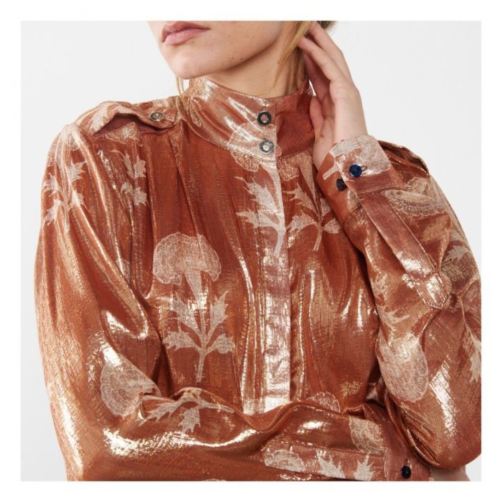 NWOT Valentine Gauthier Zeppelin Silk Blouse Size M/38/6